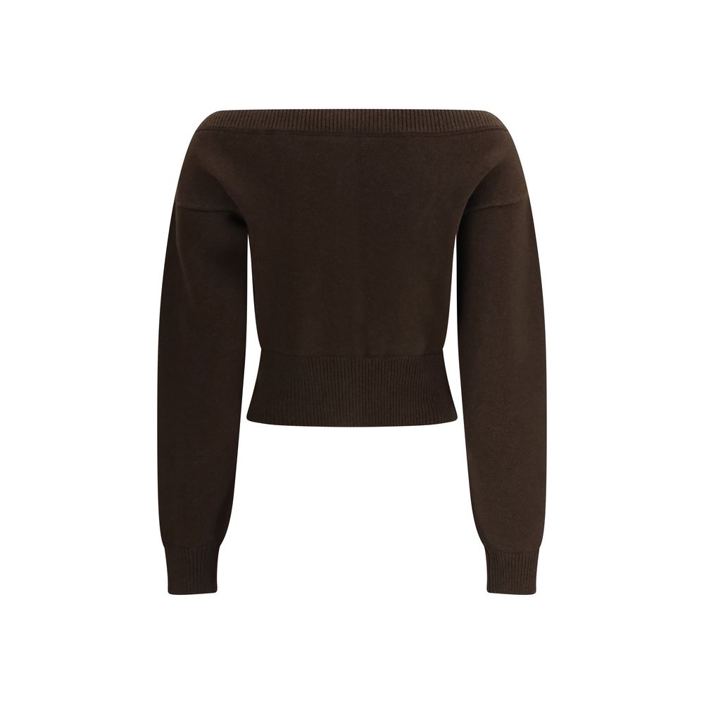 Soft Cashmere Open-Neck Shrunken Cardigan