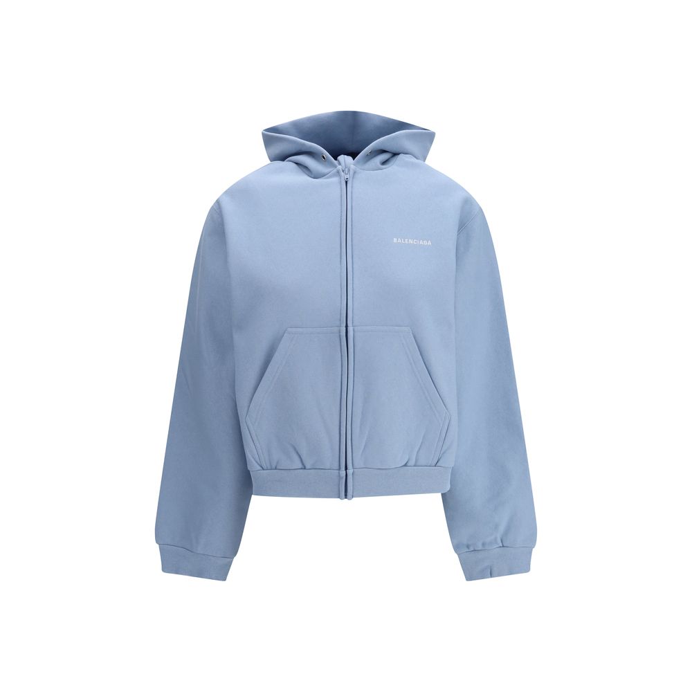 Blue Cotton Hoodie