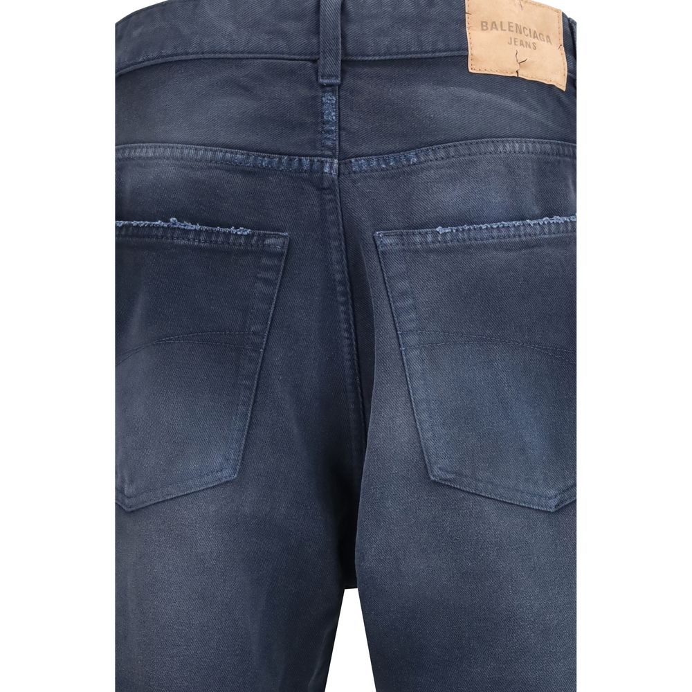 Wide-Leg Denim Jeans