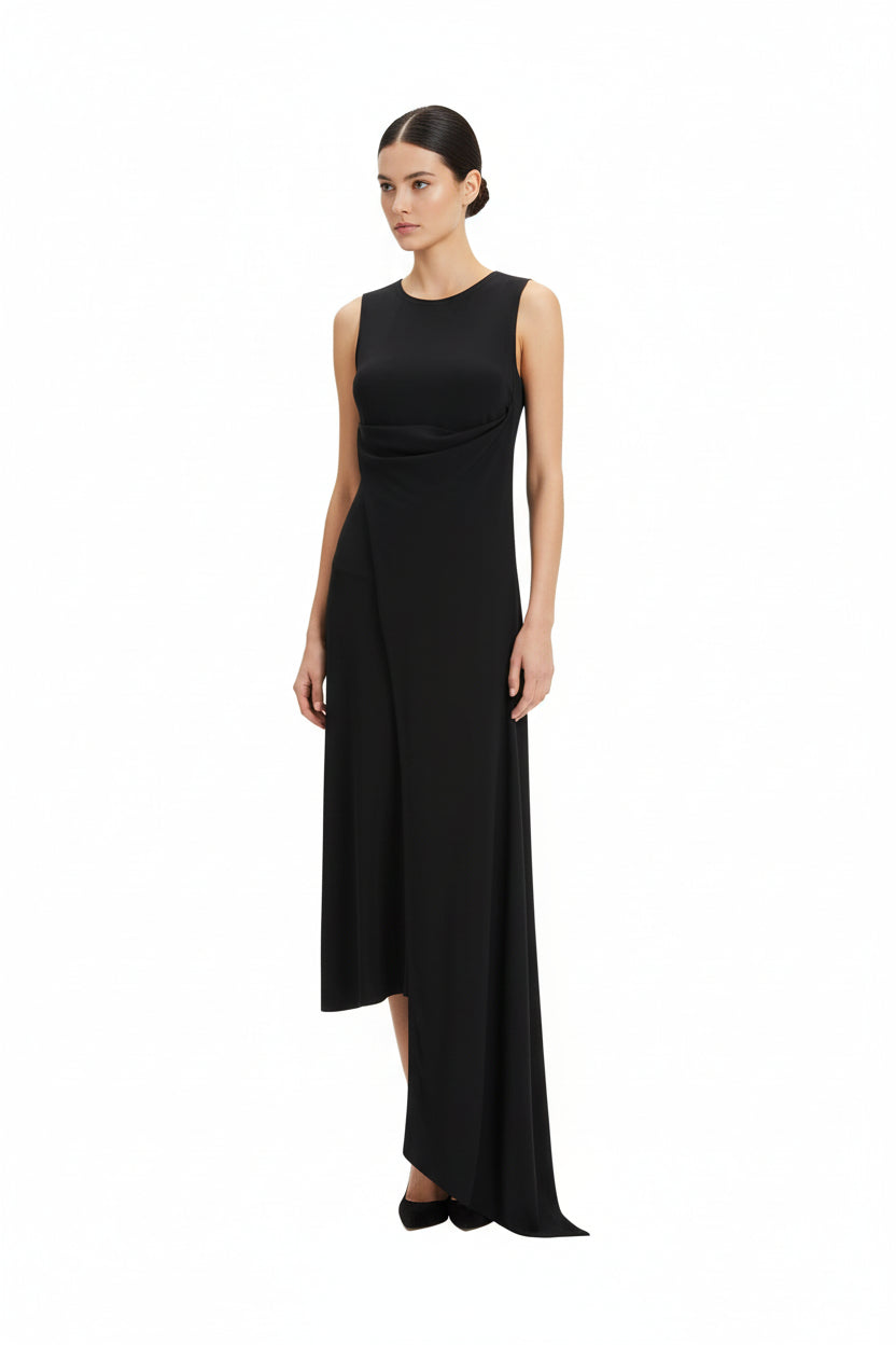 Black Viscose Casual Dress