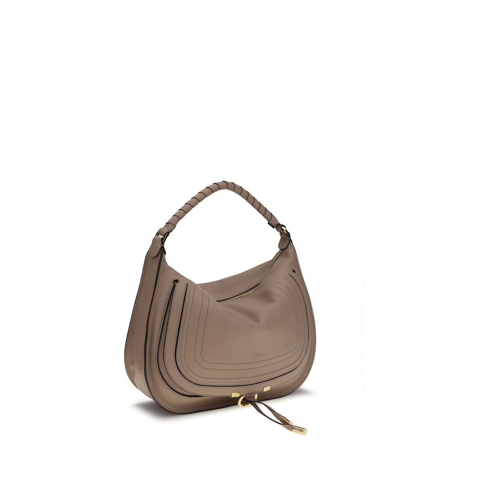 Beige Calf Leather Bos Taurus Shoulder Bag