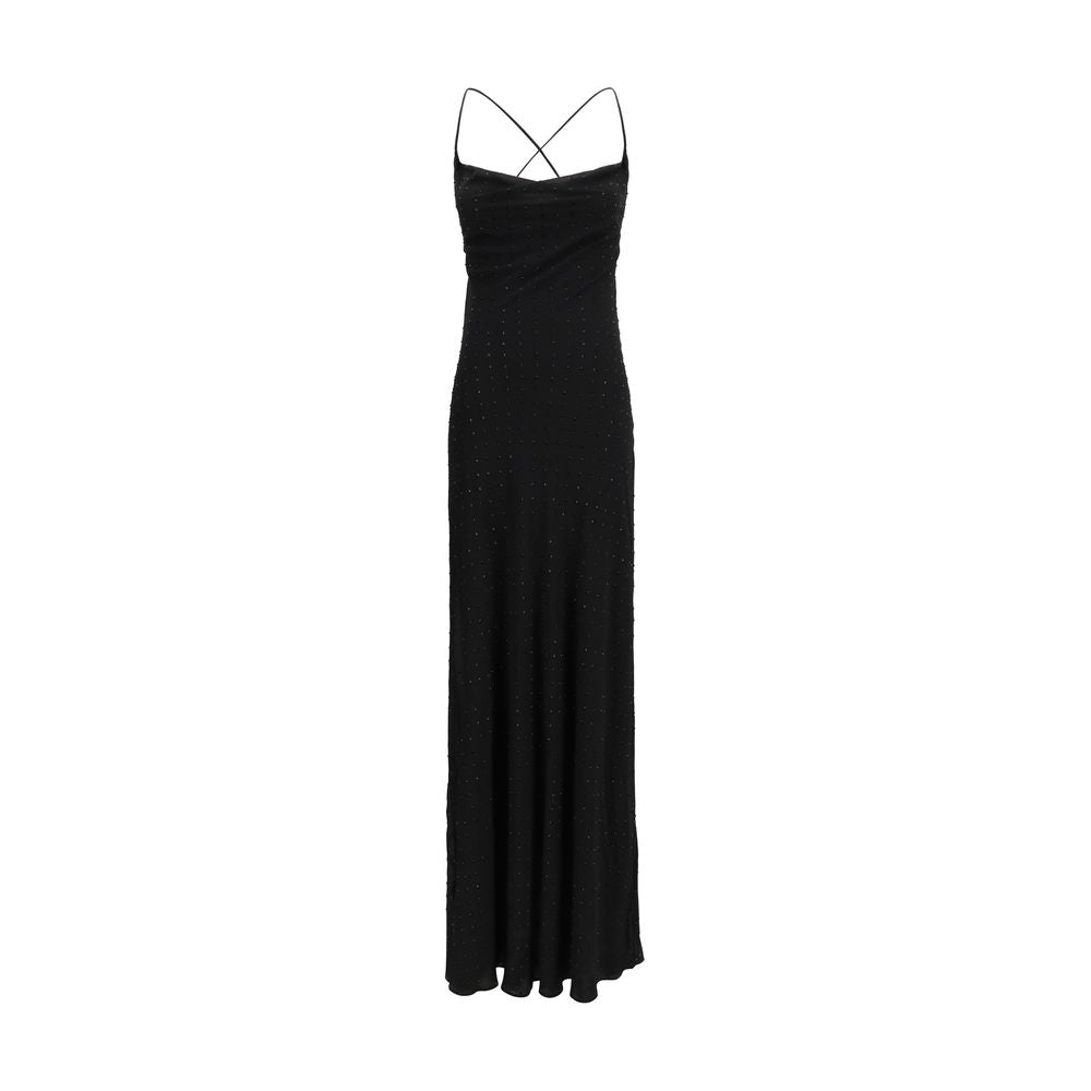 Black Polyester Cocktail Dress