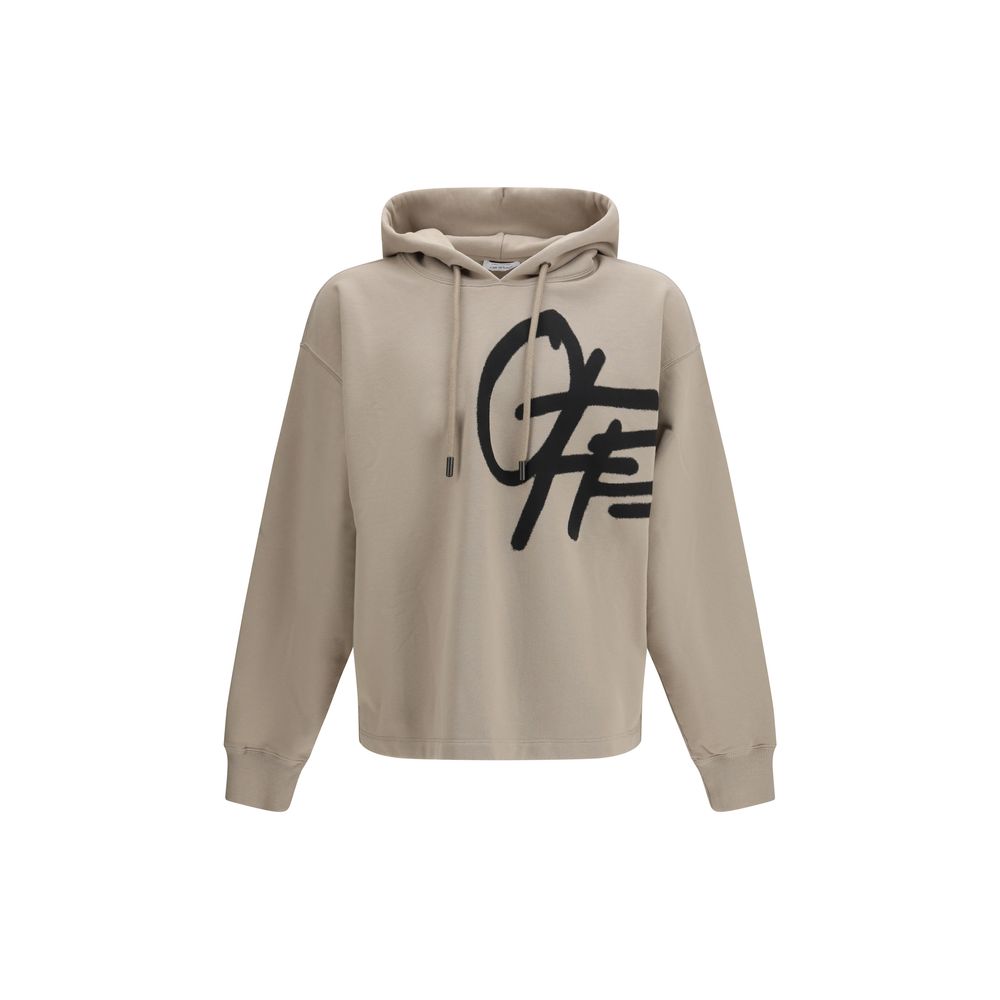 Beige Cotton Hoodie
