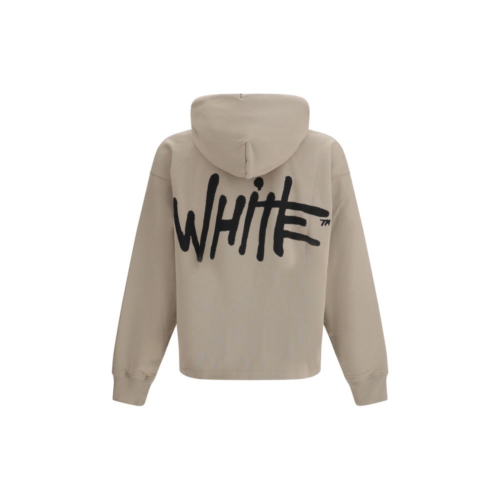 Beige Cotton Hoodie