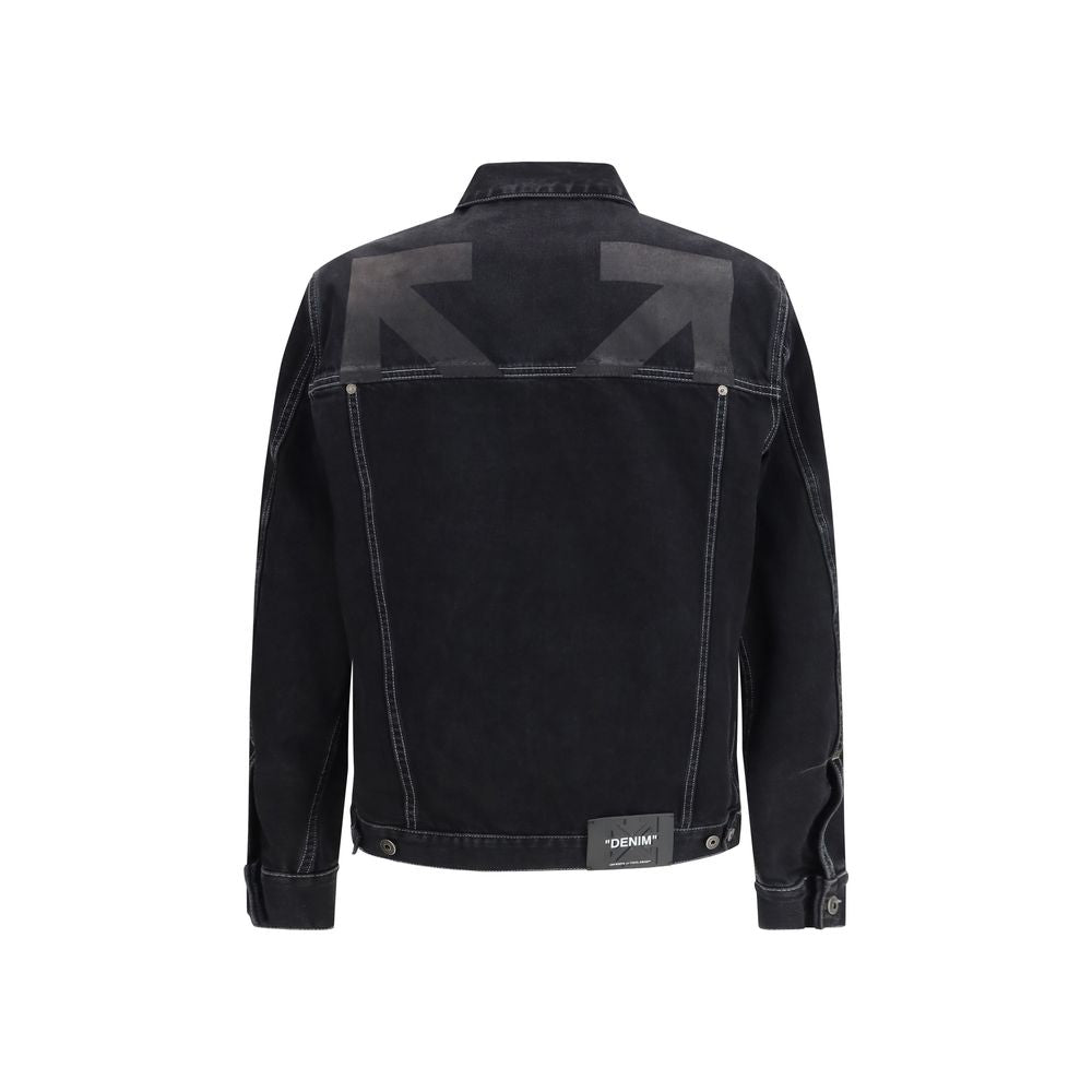 Black Cotton Denim Jacket
