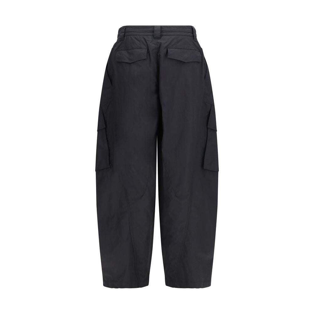 Black Cotton Cargo Pants