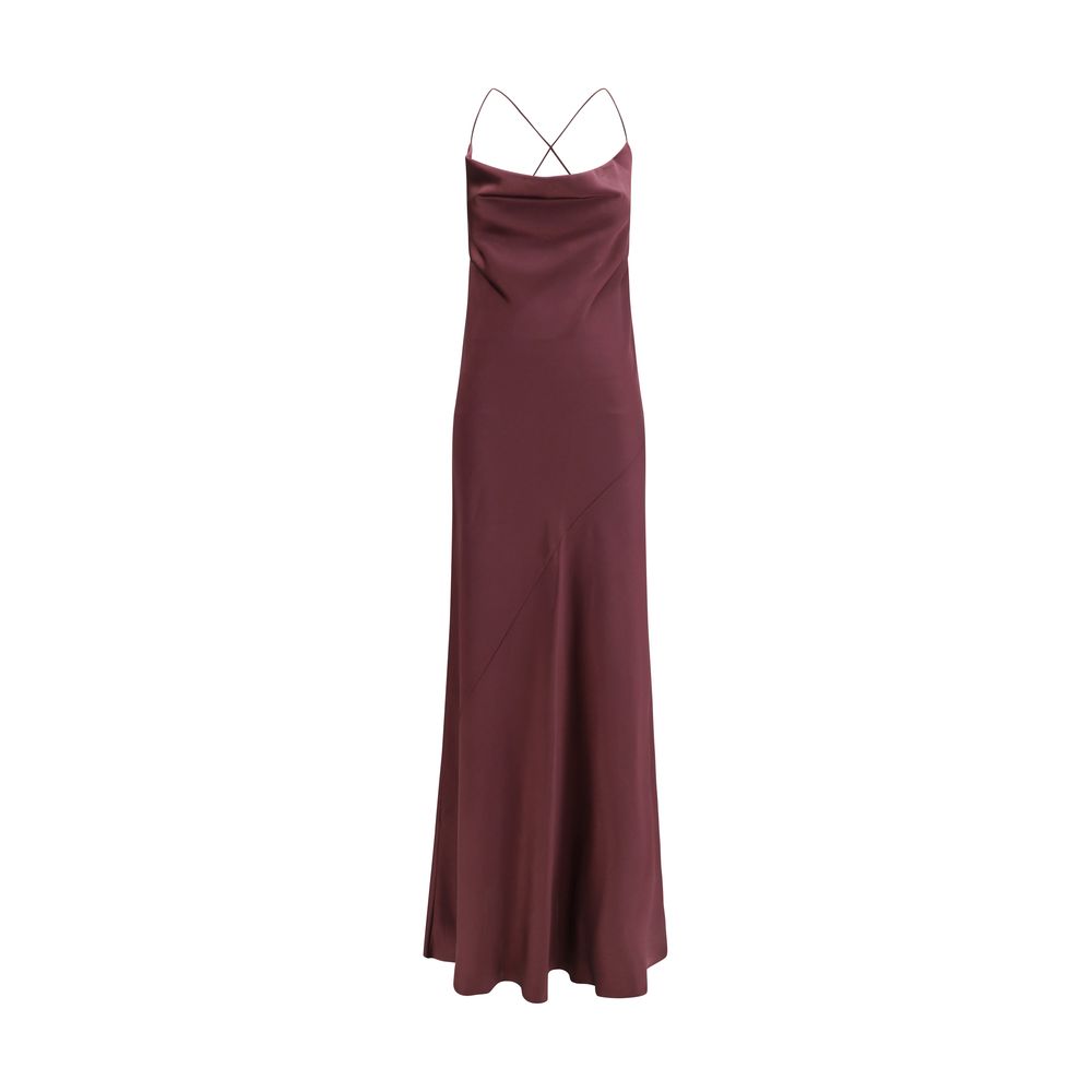 Bordeaux Marabou Casual Dress
