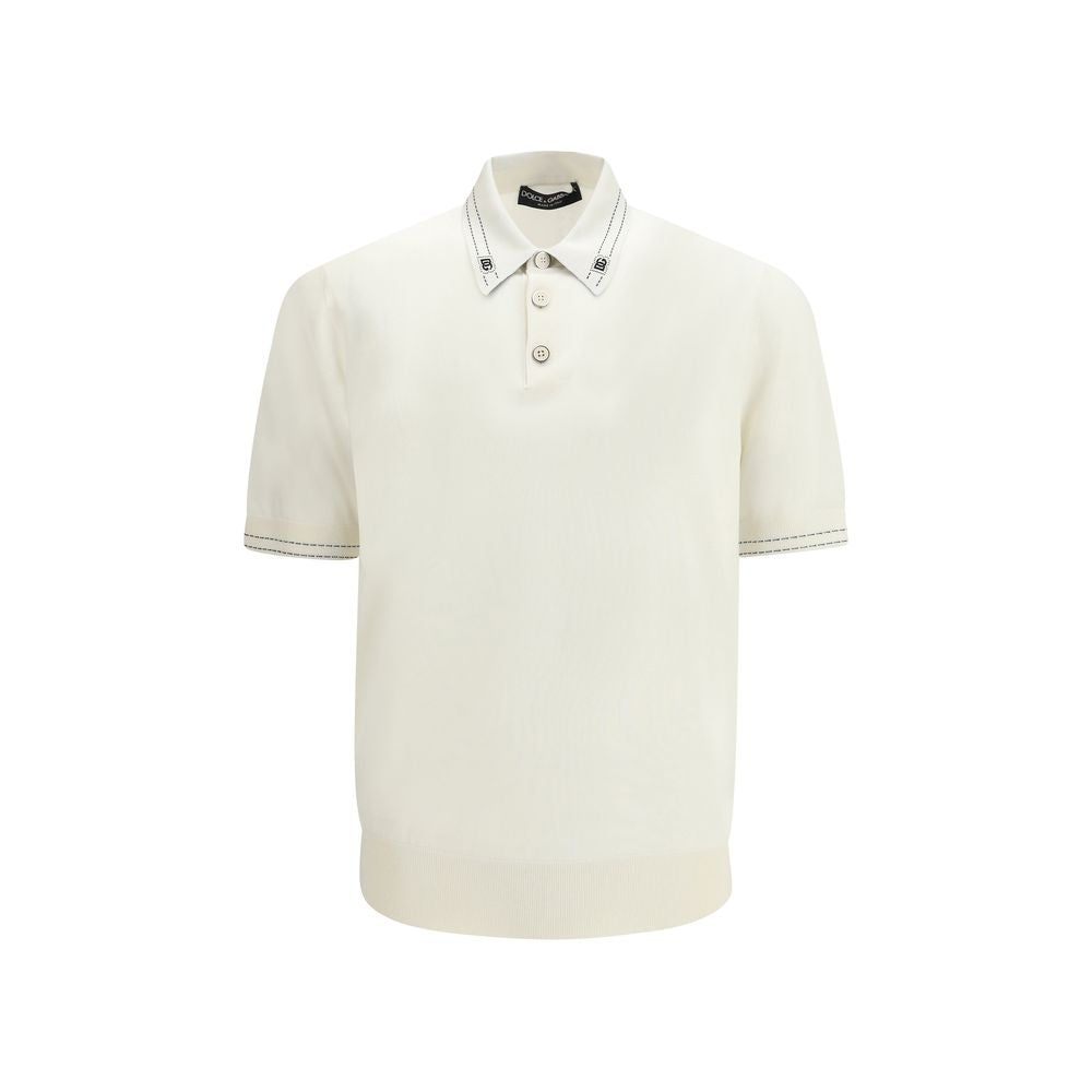 Silk Polo Shirt With Collar And Short Sleeves