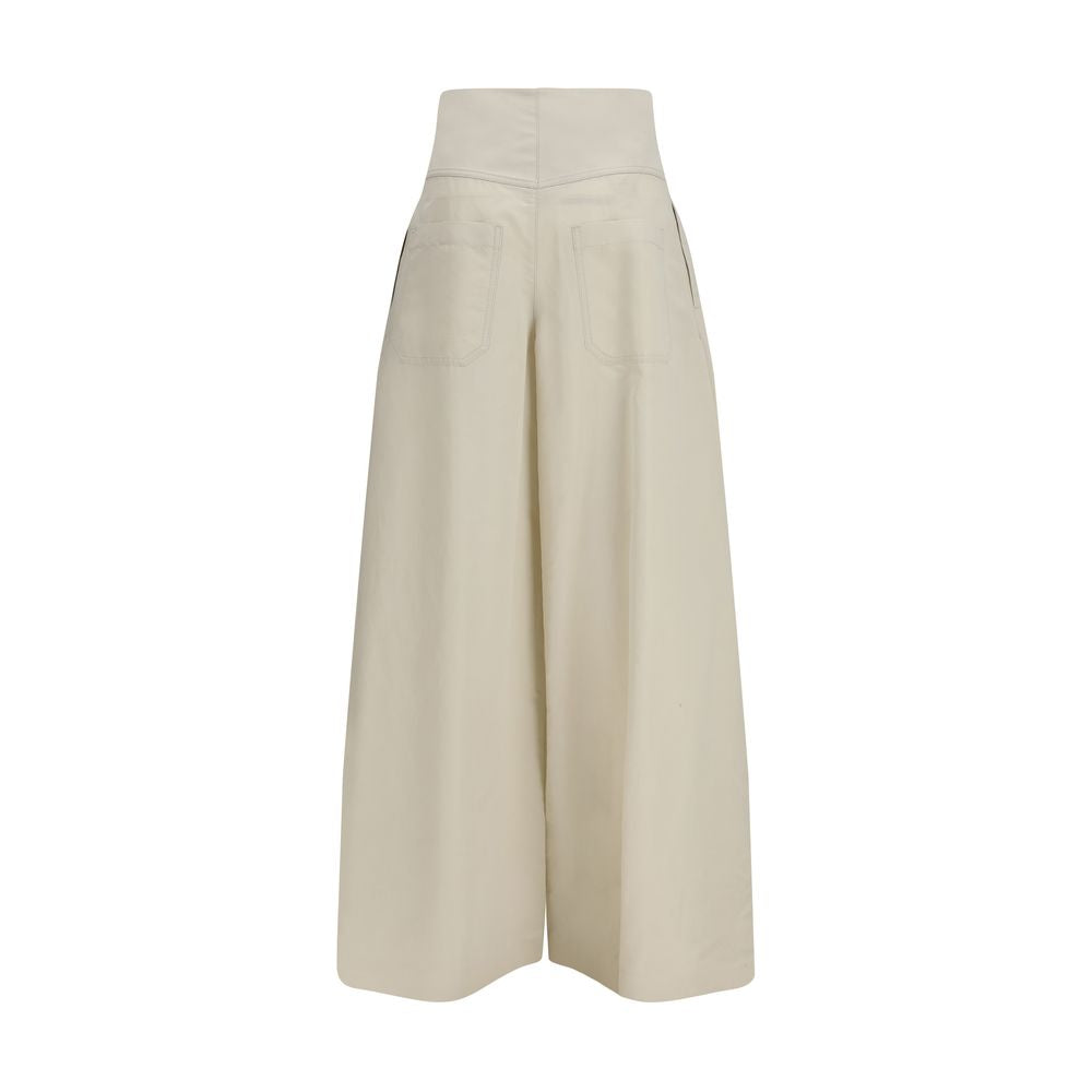 Beige Cotton Pants