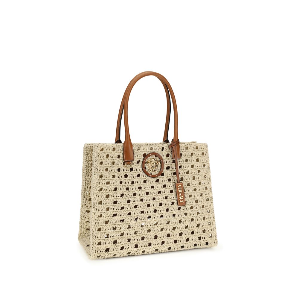 Beige Cotton Tote Bag