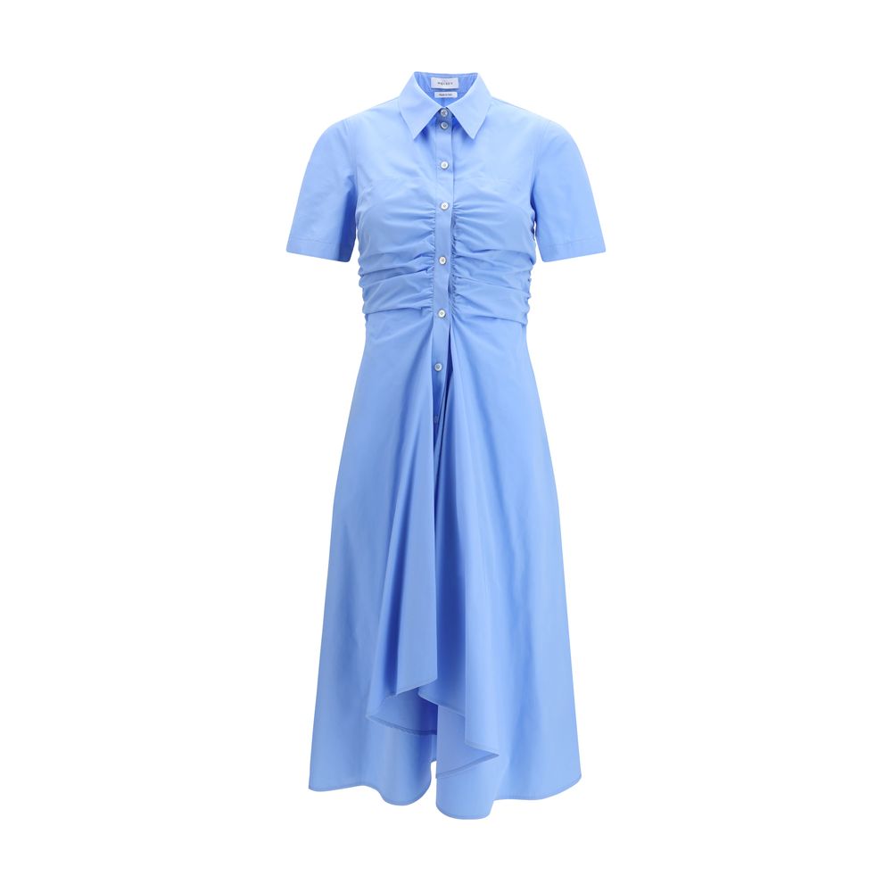 Blue Midi Shirt Dress