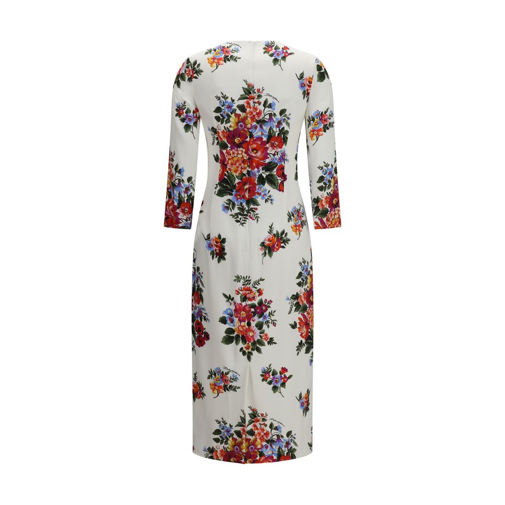 Floral Print Stretch Viscose Dress