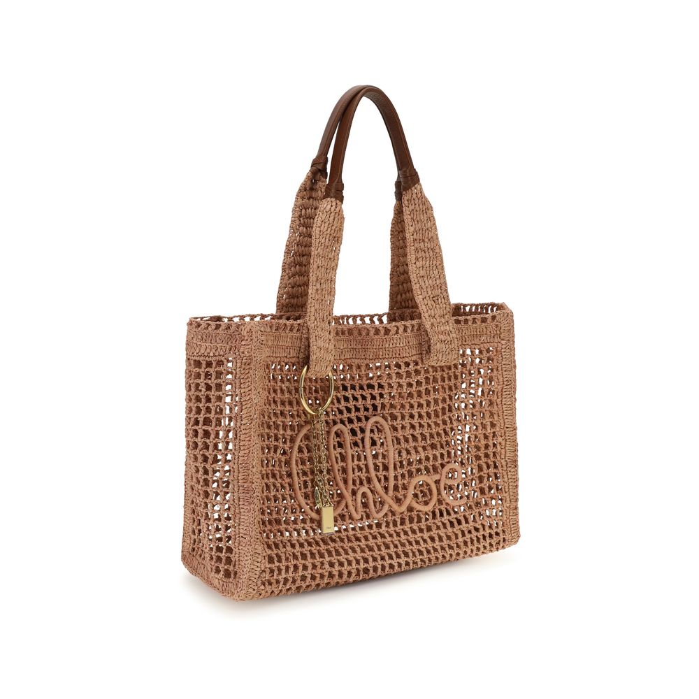 East-West Summer Banana Raffia Tote Bag