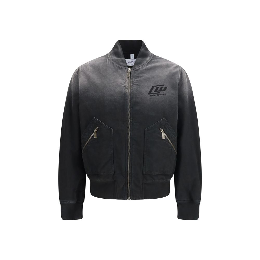 Washed Denim Bomber Jacket