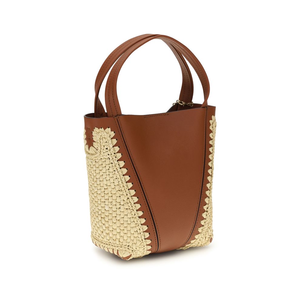 Spin Raffia Bucket Bag