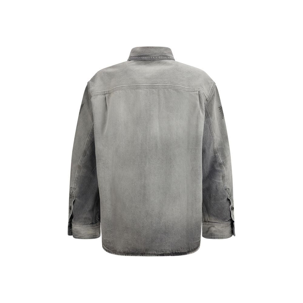 Diag Military Overshirt In Denim