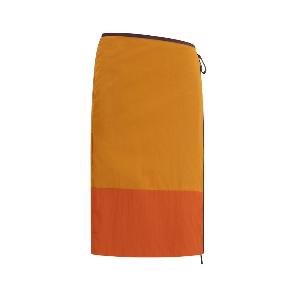 Tie-Detail Colour-Block Skirt
