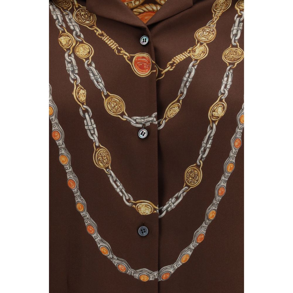 Chain Print Buttoned Shirt