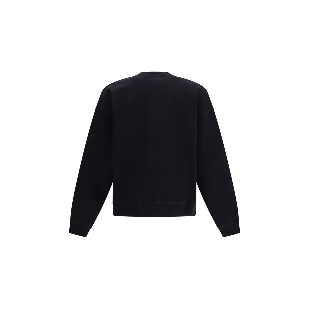 Cotton Crew Neck Sweatshirt With Logo Print
