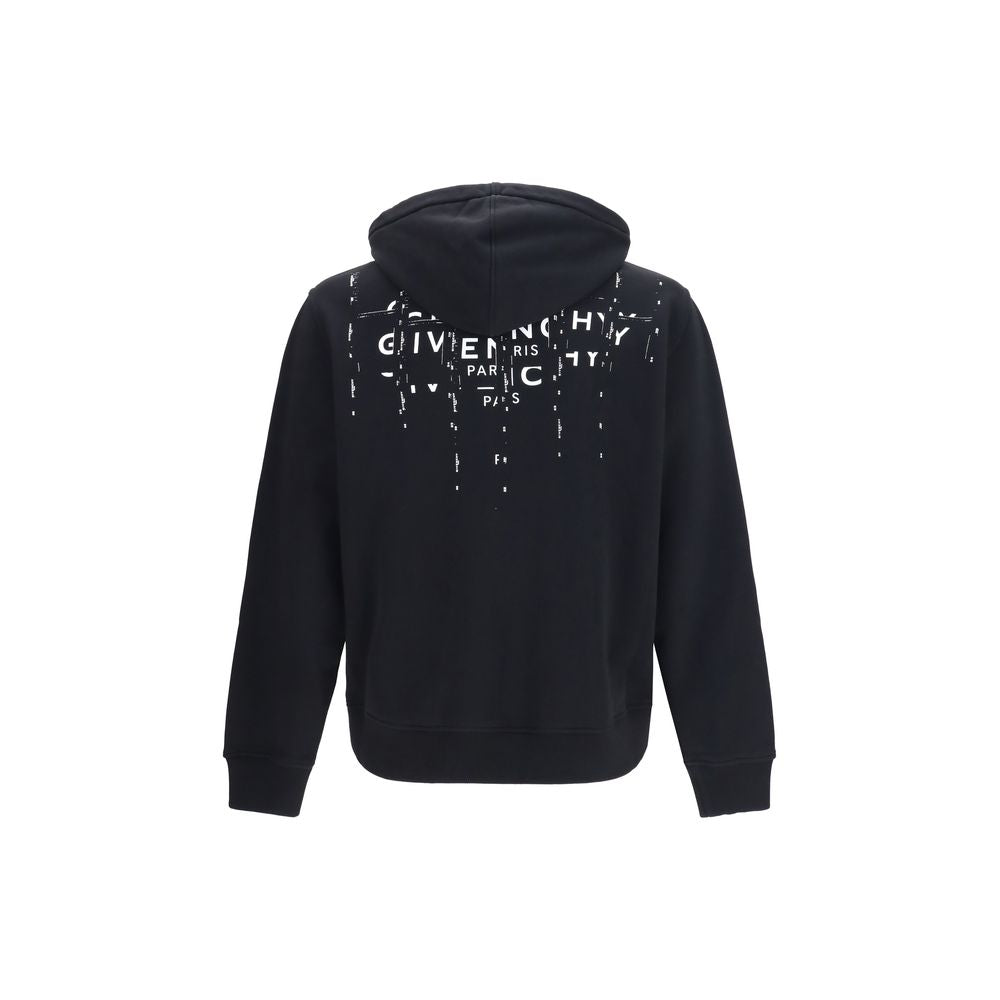 Photographic Negative Print Fleece Zip Hoodie
