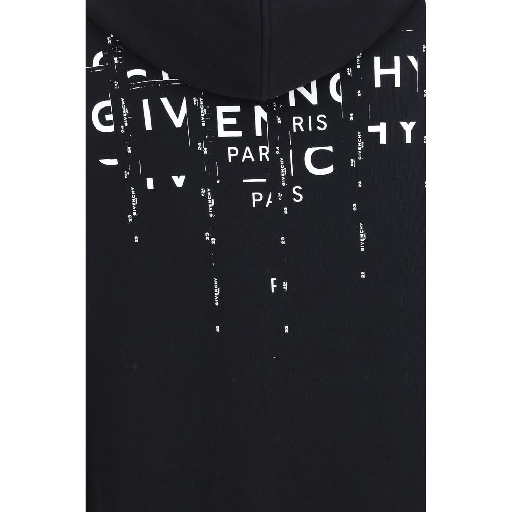 Photographic Negative Print Fleece Zip Hoodie