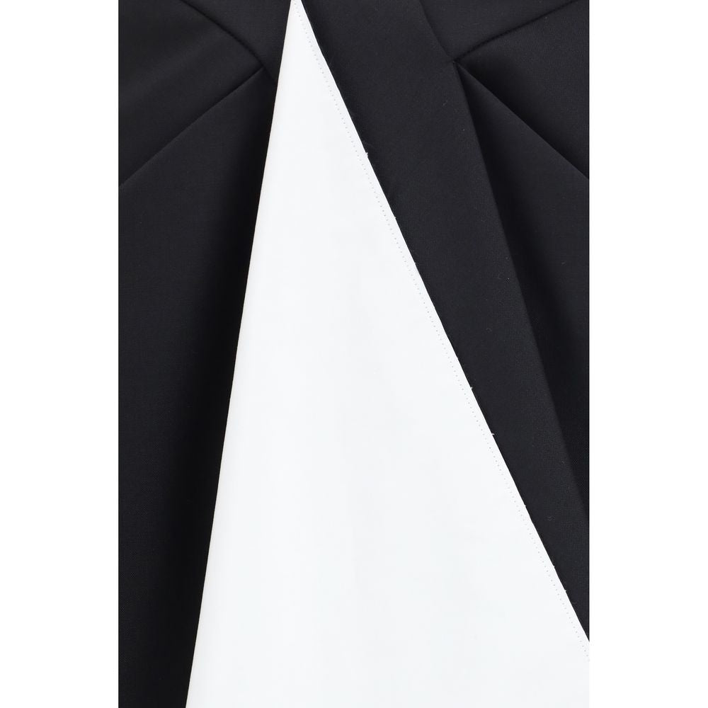 Draped Midi Skirt In Double-Faced Wool And Mohair