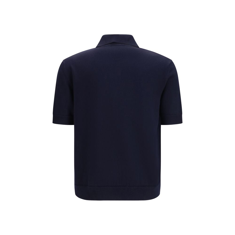 Short-Sleeve Wool Polo