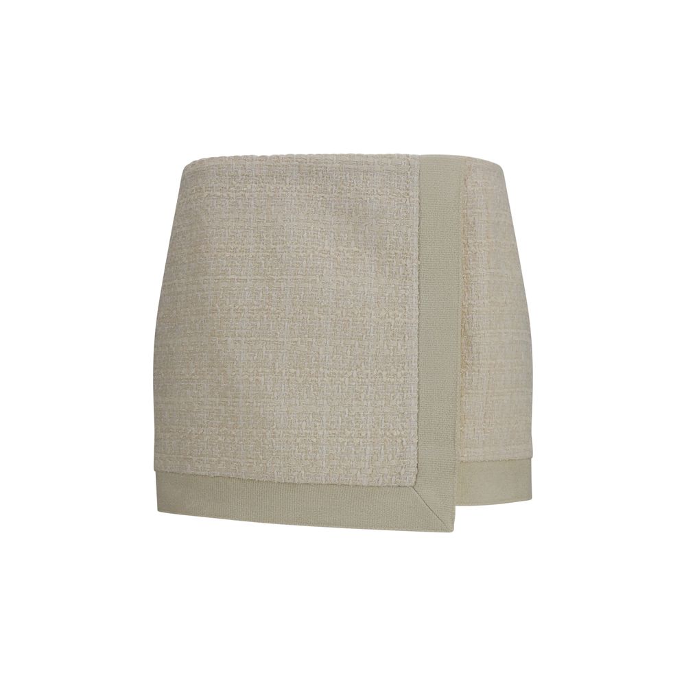 Asymmetric Tweed Skirt