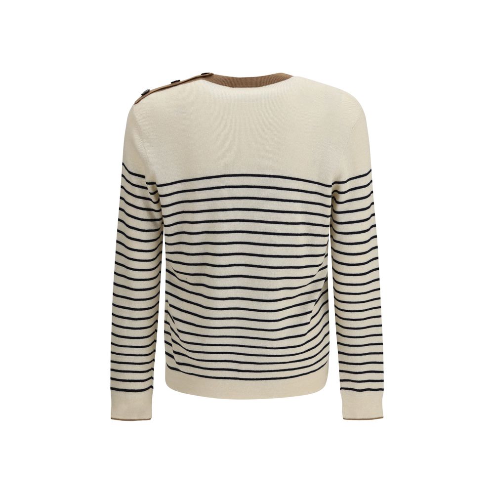 Jacquard Wool And Cotton Blend Sweater