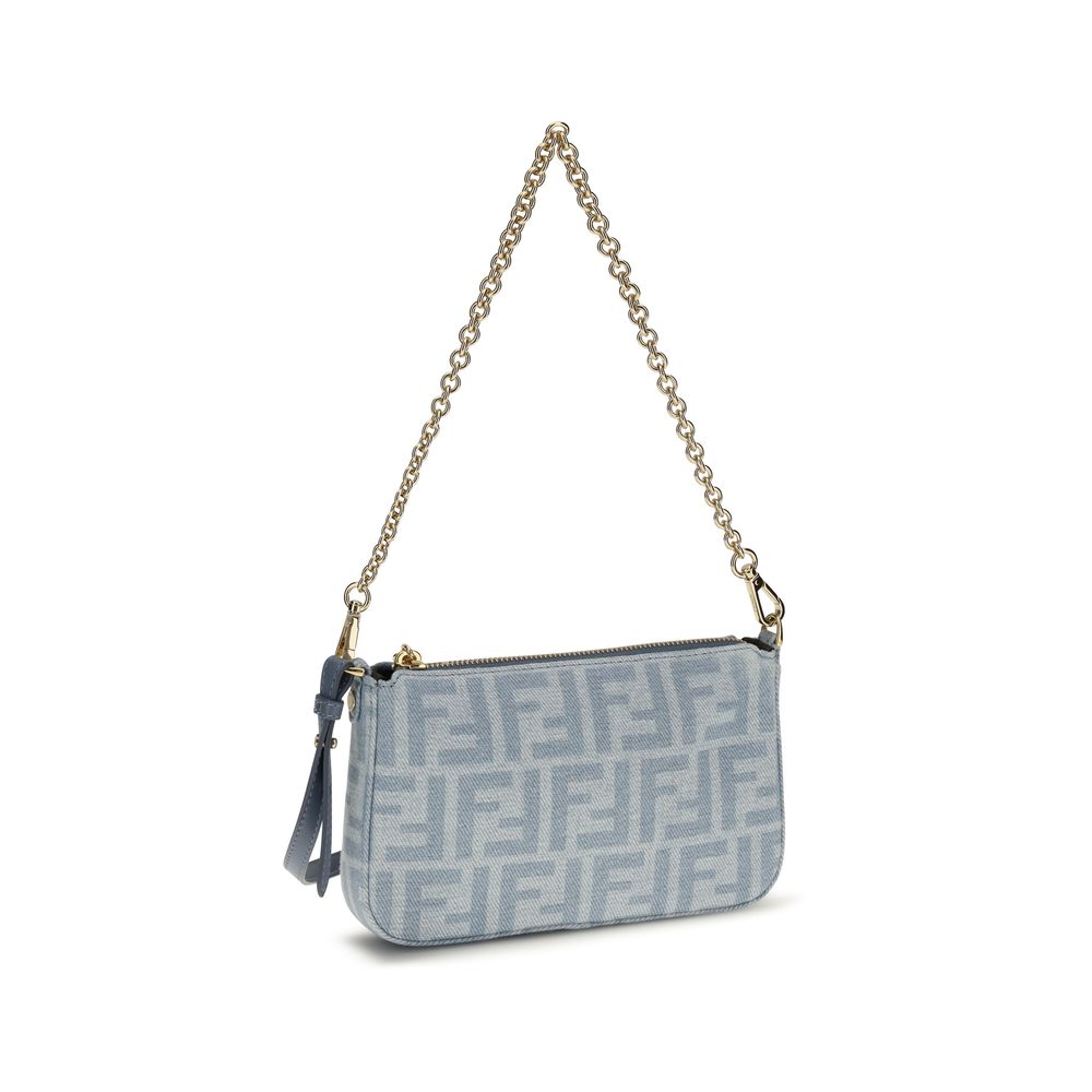 Denim Baguette Clutch