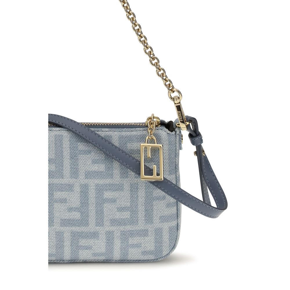 Denim Baguette Clutch