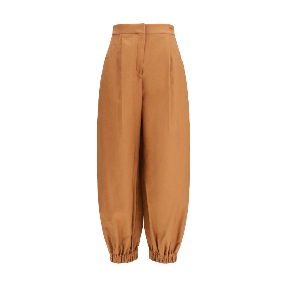 Cotton And Linen Balloon Pants
