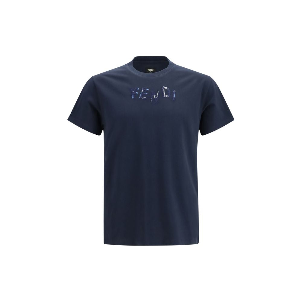 Cotton T-Shirt With Asymmetric Logo