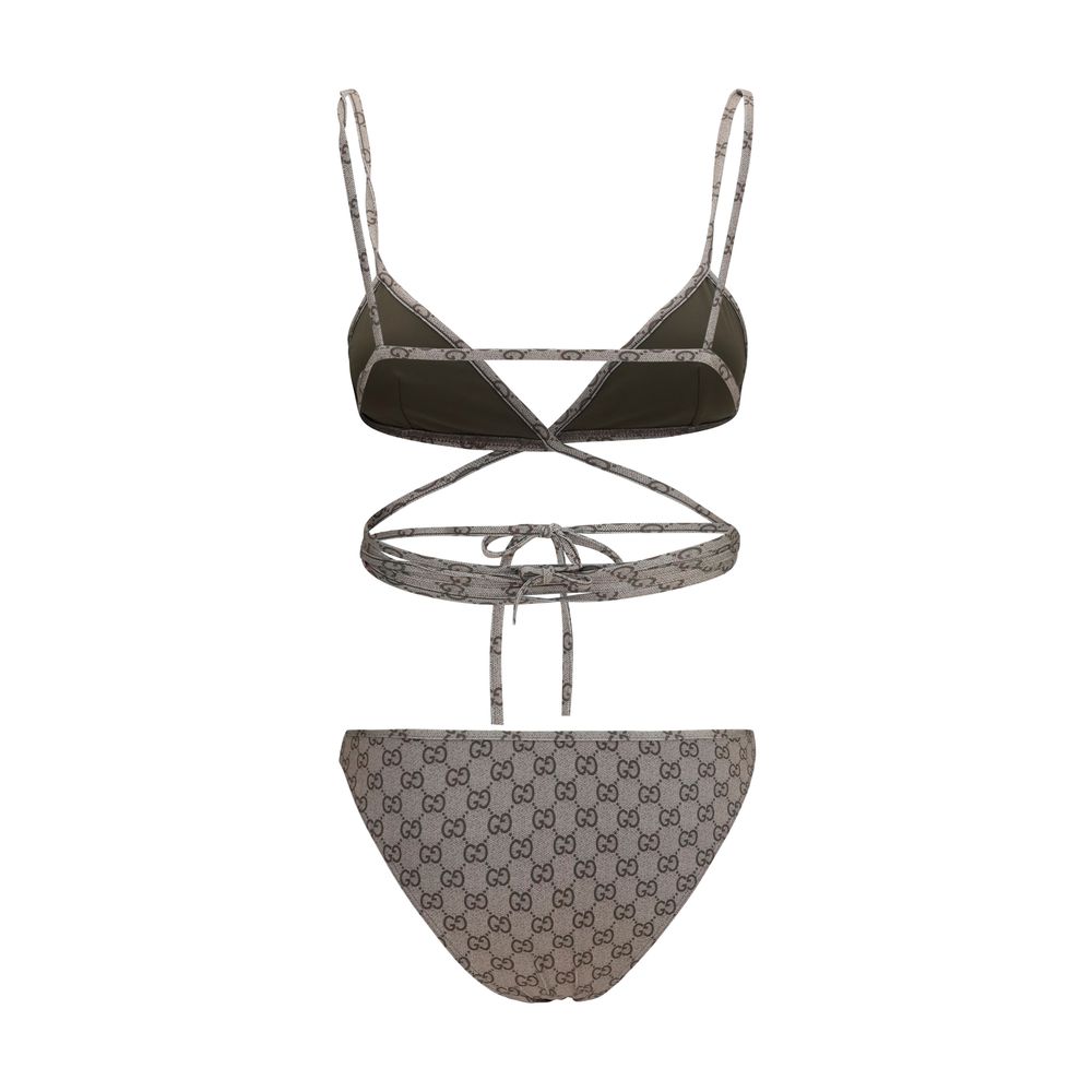 Printed Stretch Jersey Bikini