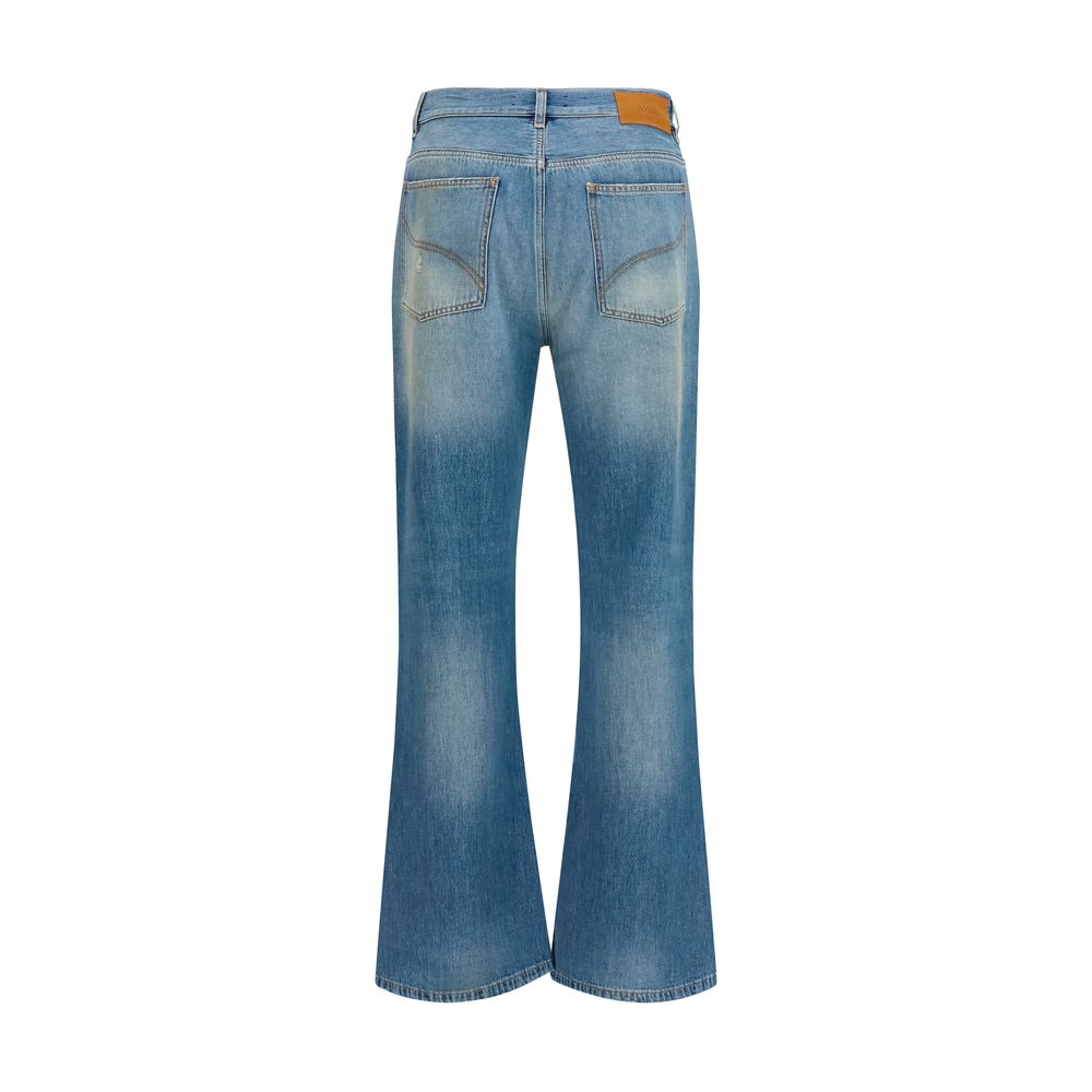 Slash Flared Distressed Jeans