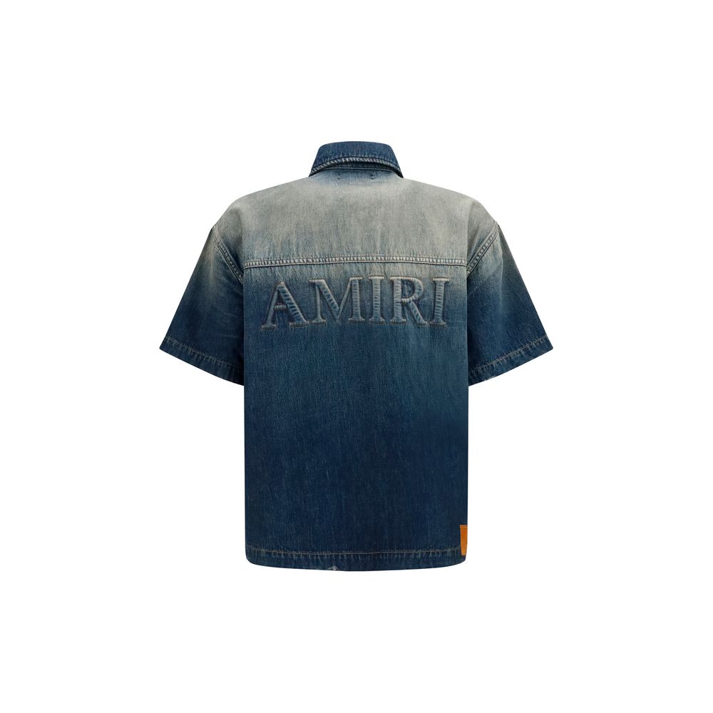 Embroidered Logo Denim Shirt