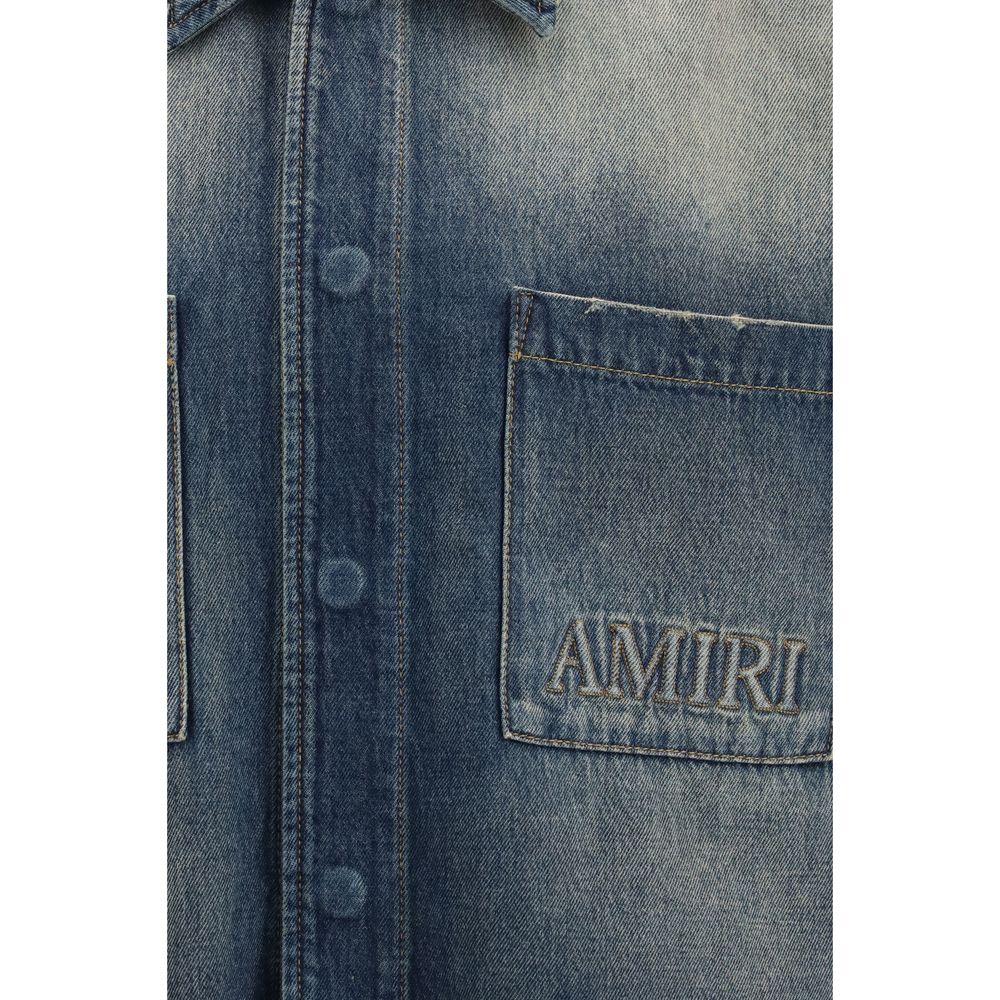 Embroidered Logo Denim Shirt