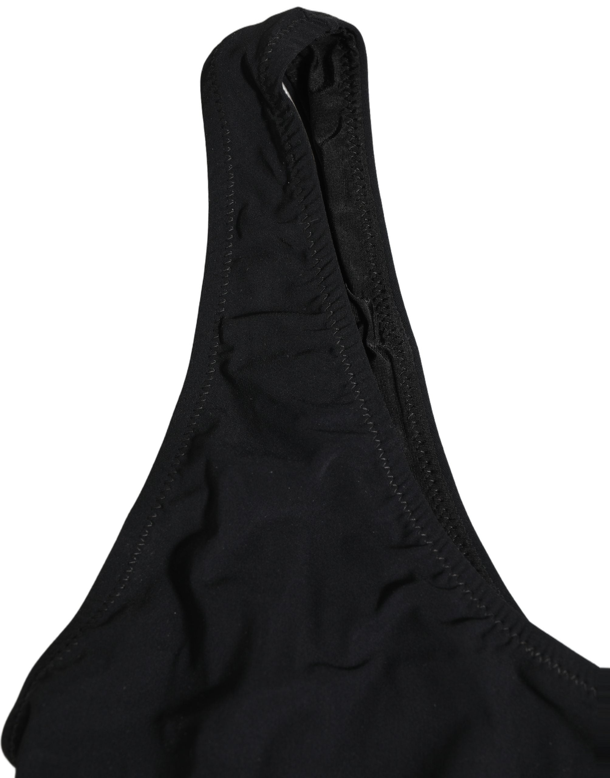 Black Cutout Logo One Piece Swimsuit Swimwear