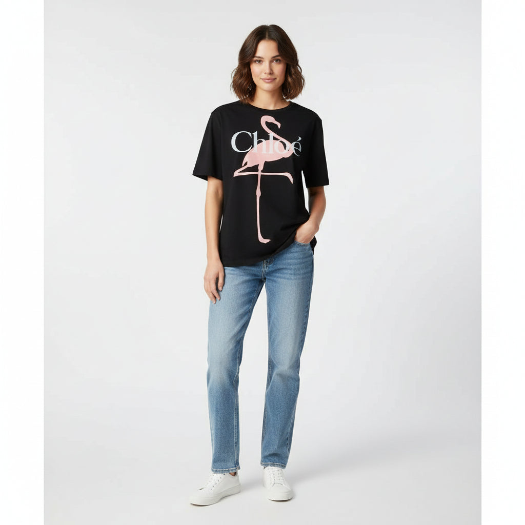 Black Cotton T-Shirt